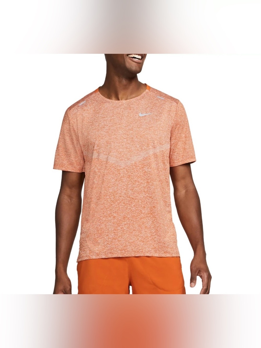 Nike Men’s Orange Heather Short Sleeve Performance Tee size XL